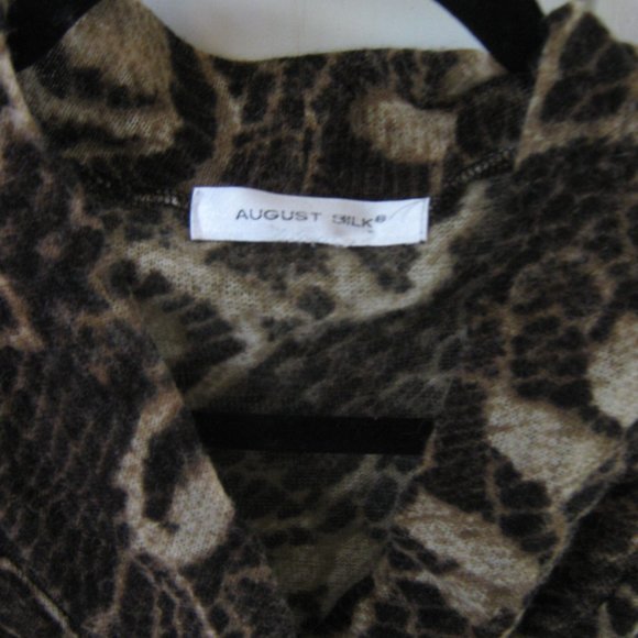 August Silk Brown Floral Sheer Knit - Picture 3 of 4